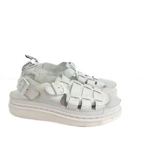 Dr. Martens 8092 Arc Mono White Leather Fisherman Sandals Mens 11 Womens 12